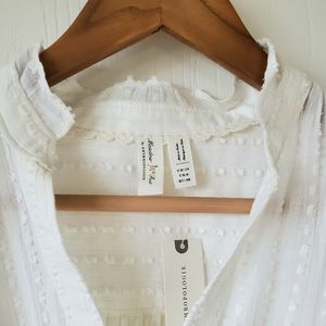 Cute white blouse from Anthropologie